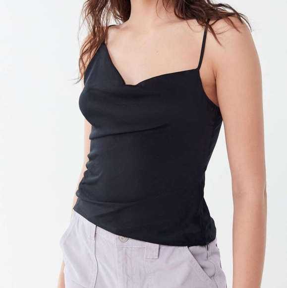 FINAL REDUCTION UO Asymmetrical Cecily Cowlneck Cami - Picture 2 of 5